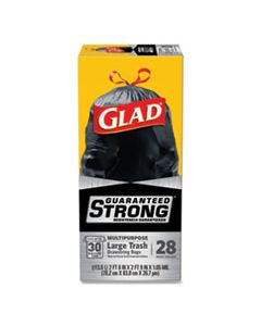 CLO78966BX DRAWSTRING LARGE TRASH BAGS, 30 GAL, 1.05 MIL, 30" X 33", BLACK, 15/BOX