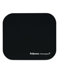 FEL5933901 MOUSE PAD W/MICROBAN, NONSKID BASE, 9 X 8, BLACK