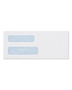 QUA24532 DOUBLE WINDOW SECURITY-TINTED CHECK ENVELOPE, #8 5/8, COMMERCIAL FLAP, GUMMED CLOSURE, 3.63 X 8.63, WHITE, 500/BOX