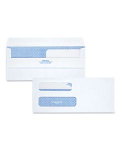 QUA24531 DOUBLE WINDOW REDI-SEAL SECURITY-TINTED ENVELOPE, #8 5/8, COMMERCIAL FLAP, REDI-SEAL CLOSURE, 3.63 X 8.63, WHITE, 250/CARTON