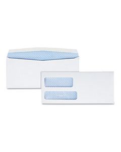 QUA24532B DOUBLE WINDOW SECURITY-TINTED CHECK ENVELOPE, #8 5/8, COMMERCIAL FLAP, GUMMED CLOSURE, 3.63 X 8.63, WHITE, 1,000/BOX