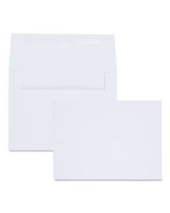 QUA36417 GREETING CARD/INVITATION ENVELOPE, A-6, SQUARE FLAP, GUMMED CLOSURE, 4.75 X 6.5, WHITE, 100/BOX