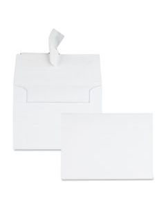 QUA10742 GREETING CARD/INVITATION ENVELOPE, A-4, SQUARE FLAP, REDI-STRIP CLOSURE, 4.5 X 6.25, WHITE, 50/BOX