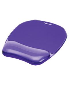 FEL91441 GEL CRYSTALS MOUSE PAD WITH WRIST REST, 7.87" X 9.18", PURPLE
