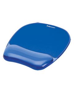 FEL91141 GEL CRYSTALS MOUSE PAD WITH WRIST REST, 7.87" X 9.18", BLUE