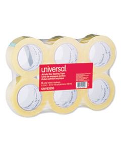 UNV53200 DELUXE GENERAL-PURPOSE ACRYLIC BOX SEALING TAPE, 3" CORE, 1.88" X 110 YDS, CLEAR, 6/PACK