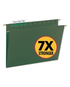 SMD64036 TUFF HANGING FOLDERS WITH EASY SLIDE TAB, LETTER SIZE, 1/3-CUT TAB, STANDARD GREEN, 20/BOX