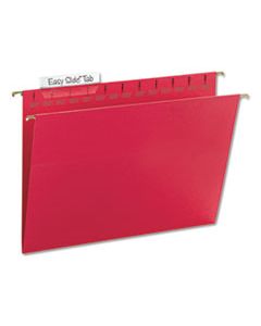 SMD64043 TUFF HANGING FOLDERS WITH EASY SLIDE TAB, LETTER SIZE, 1/3-CUT TAB, RED, 18/BOX