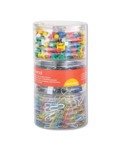 UNV31203 COMBO CLIP PACK, 380 PAPER CLIPS, 280 PUSH PINS AND 46 BINDER CLIPS