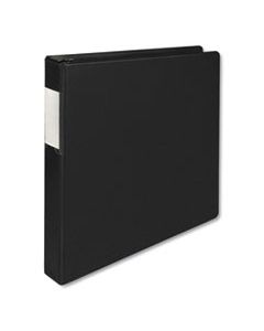 SAM16330 CLEAN TOUCH LOCKING D-RING REFERENCE BINDER PROTECTED W/ANTIMICROBIAL ADDITIVE, 3 RINGS, 1" CAPACITY, 11 X 8.5, BLACK