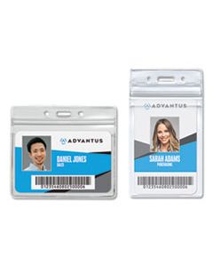 AVT75523 RESEALABLE ID BADGE HOLDER, HORIZONTAL, 4 X 2 3/4, CLEAR, 50/PACK