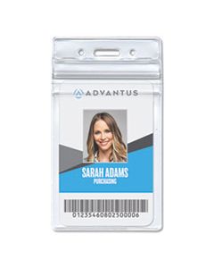 AVT75524 RESEALABLE ID BADGE HOLDER, VERTICAL, 2 7/8 X 4 5/16, CLEAR, 50/PACK