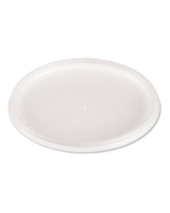 DCC32JL PLASTIC LIDS FOR FOAM CUPS, BOWLS AND CONTAINERS, FLAT, VENTED, FITS 12-60 OZ, TRANSLUCENT, 500/CARTON