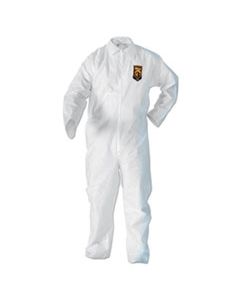 KCC49102 A20 ELASTIC BACK WRIST/ANKLE COVERALLS, X-LARGE, WHITE, 24/CTN