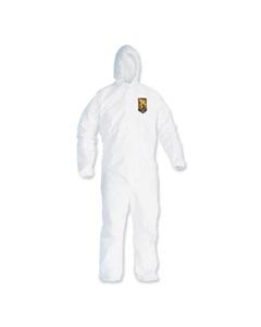 KCC49113 A20 BREATHABLE PARTICLE PROTECTION COVERALLS, LARGE, WHITE, ZIPPER FRONT