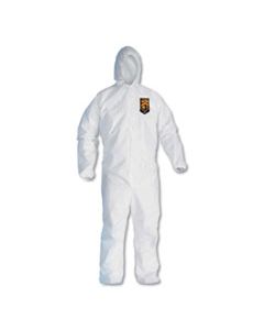 KCC46117 A30 ELASTIC-BACK & CUFF HOODED COVERALLS, WHITE, 4X-LARGE, 25/CARTON