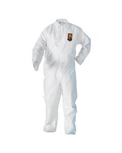 KCC49104 A20 BREATHABLE PARTICLE PROTECTION COVERALLS, ZIP CLOSURE, X-LARGE, WHITE