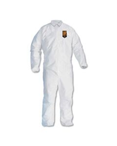 KCC46103 A30 ELASTIC-BACK & CUFF COVERALLS, WHITE, LARGE, 25/CASE