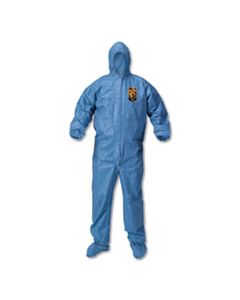 KCC45097 A60 ELASTIC-CUFF, ANKLE & BACK HOOD/BOOTS COVERALLS, BLUE, 4X-LARGE, 20/CT