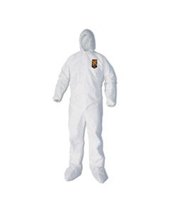 KCC44337 A40 ELASTIC-CUFF, ANKLE, HOOD & BOOT COVERALLS, WHITE, 4X-LARGE, 25/CARTON