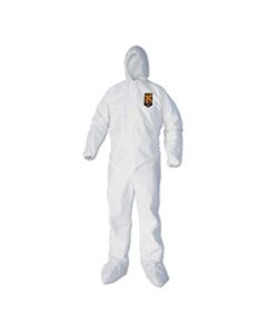 KCC44334 A40 ELASTIC-CUFF, ANKLE, HOOD AND BOOT COVERALLS, X-LARGE, WHITE, 25/CARTON