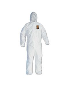 KCC44322 A40 ELASTIC-CUFF, ANKLE, HOODED COVERALLS, MEDIUM, WHITE, 25/CARTON