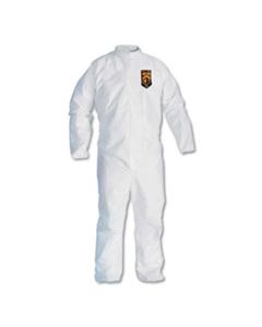 KCC46007 A30 BREATHABLE SPLASH/PARTICLE PROTECTION COVERALLS, WHITE, 4X-LARGE, 21/CARTON