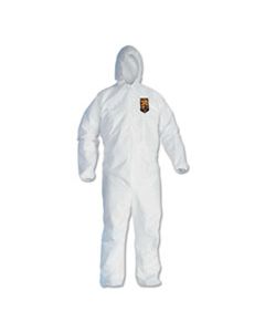 KCC44326 A40 ELASTIC-CUFF, ANKLE, HOODED COVERALLS, 3X-LARGE, WHITE, 25/CARTON