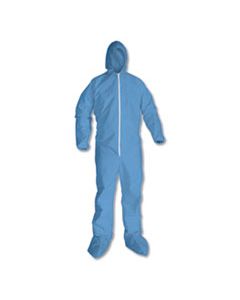 KCC45354 A65 HOOD & BOOT FLAME-RESISTANT COVERALLS, BLUE, X-LARGE, 25/CARTON