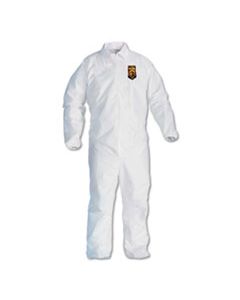 KCC44313 A40 ELASTIC-CUFF AND ANKLES COVERALLS, WHITE, LARGE, 25/CASE