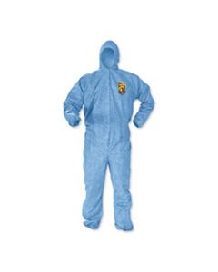 KCC30955 A60 ELASTIC-CUFF, ANKLES & BACK HOODED COVERALLS, BLUE, 5X-LARGE, 20/CARTON
