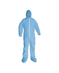 KCC45356 A65 HOOD & BOOT FLAME-RESISTANT COVERALLS, BLUE, 3X-LARGE, 21/CARTON