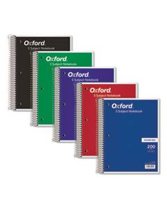 TOP65581 COIL-LOCK WIREBOUND NOTEBOOKS, 5 SUBJECTS, MEDIUM/COLLEGE RULE, ASSORTED COLOR COVERS, 11 X 8.5, 200 SHEETS