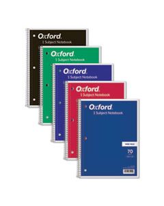 TOP65000 COIL-LOCK WIREBOUND NOTEBOOKS, 1 SUBJECT, WIDE/LEGAL RULE, ASSORTED COLOR COVERS, 10.5 X 8, 70 SHEETS