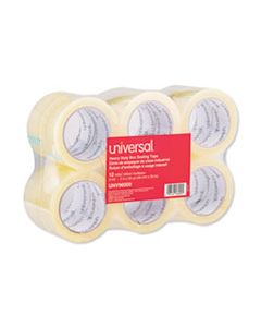 UNV96000 HEAVY-DUTY BOX SEALING TAPE, 3" CORE, 1.88" X 54.6 YDS, CLEAR, 12/BOX