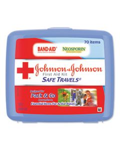 JOJ8274 PORTABLE TRAVEL FIRST AID KIT, 70-PIECES, PLASTIC CASE