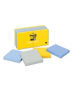 MMM65412SSNY PADS IN NEW YORK COLORS NOTES, 3 X 3, 90-SHEETS/PAD, 12 PADS/PACK