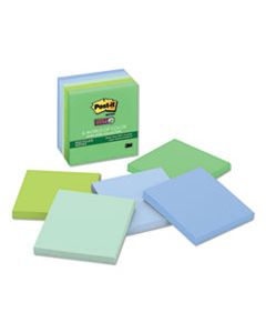MMM6545SST RECYCLED NOTES IN BORA BORA COLORS, 3 X 3, 90-SHEET, 5/PACK