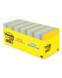 MMM65424SSNYCP PADS IN NEW YORK COLORS NOTES, 3 X 3, 70-SHEET, 24/PACK