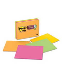 MMM6845SSP SUPER STICKY MEETING NOTES IN RIO DE JANEIRO COLORS, 8 X 6, 45-SHEET, 4/PACK