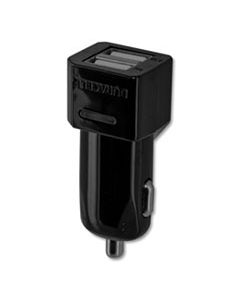 ECAPRO168 HI-PERFORMANCE CAR CHARGER FOR USB DEVICES, TWO PORTS, LED LIGHT