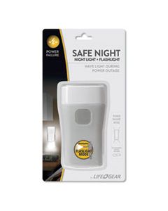 DCY413788 SAFE NIGHT NIGHTLIGHT + FLASHLIGHT, 1 RECHARGEABLE LITHIUM-ION BATTERY (INCLUDED), GRAY