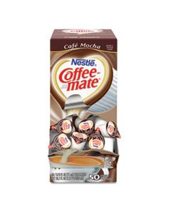 NES35115 LIQUID COFFEE CREAMER, CAFE MOCHA, 0.38 OZ MINI CUPS, 50/BOX