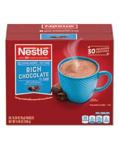 NES61411 NO-SUGAR-ADDED HOT COCOA MIX ENVELOPES, RICH CHOCOLATE, 0.28 OZ PACKET, 30/BOX