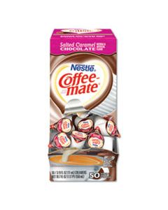 NES77197 LIQUID COFFEE CREAMER, SALTED CARAMEL CHOCOLATE, 0.38 OZ MINI CUPS, 50/BOX