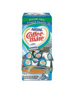 NES91757 LIQUID COFFEE CREAMER, SUGAR-FREE FRENCH VANILLA, 0.38 OZ MINI CUPS, 50/BOX
