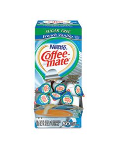 NES91757 LIQUID COFFEE CREAMER, SUGAR-FREE FRENCH VANILLA, 0.38 OZ MINI CUPS, 50/BOX