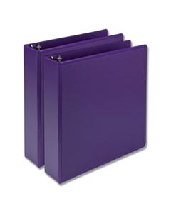 SAMU86608 EARTH'S CHOICE BIOBASED DURABLE FASHION VIEW BINDER, 3 RINGS, 2" CAPACITY, 11 X 8.5, PURPLE, 2/PACK