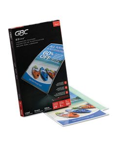 GBC3740473 EZUSE THERMAL LAMINATING POUCHES, 5 MIL, 9" X 14.5", GLOSS CLEAR, 100/BOX