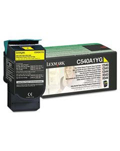 LEXC540A1YG C540A1YG RETURN PROGRAM TONER, 1000 PAGE-YIELD, YELLOW